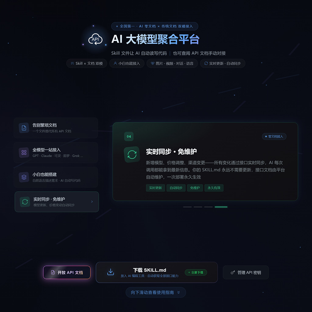 API接口后台大模型聚合比价